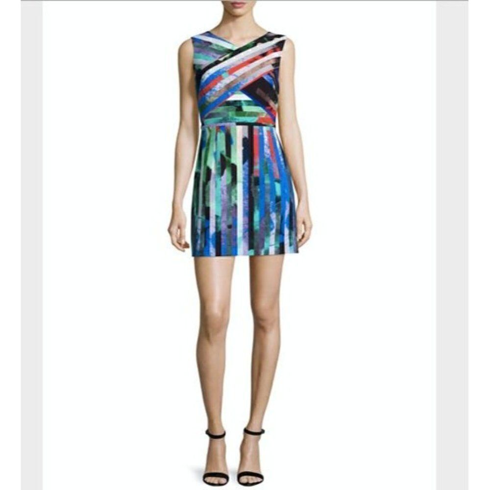 Milly Allison Mirage-Striped Mini Dress